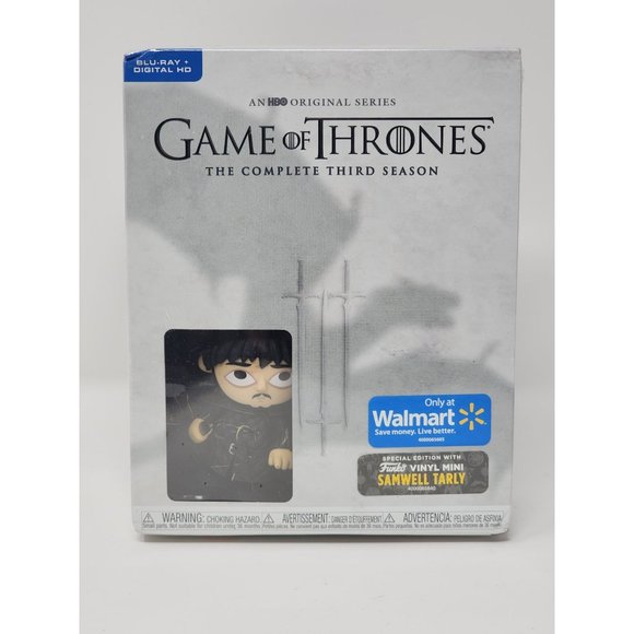 New Complete Season 3 Game Of Thrones Blue Ray DVDs Mini Funko Pop Samwell Tarly - Picture 1 of 10